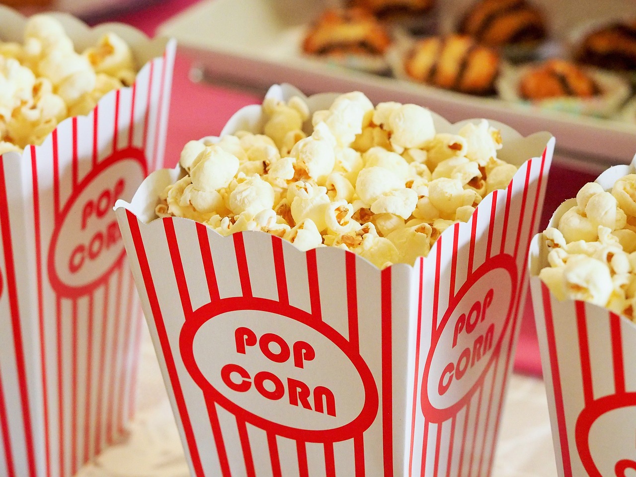 a small tub of popcorn